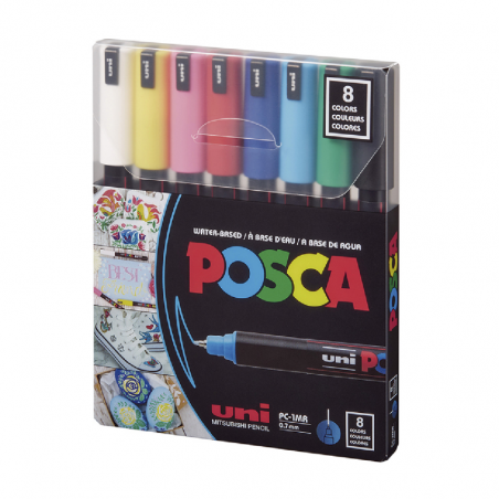 Marcador PC - 1M Estuche X 8 Colores