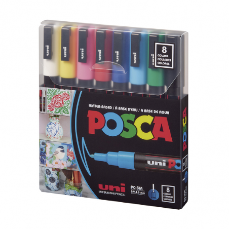 Marcador PC - 3M Estuche X 8 Colores