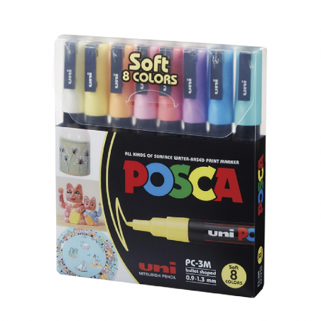 Marcador PC - 3M Soft Colors Estuche X 8 Colores