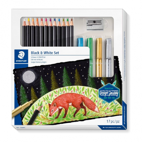 Set Mixto Blanco Y Negro X 17 Piezas