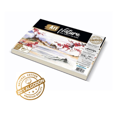 Block Art Nature 20% Algodón 20 Hjs 240 Grs 35 X 50 Cm - Imagen 2