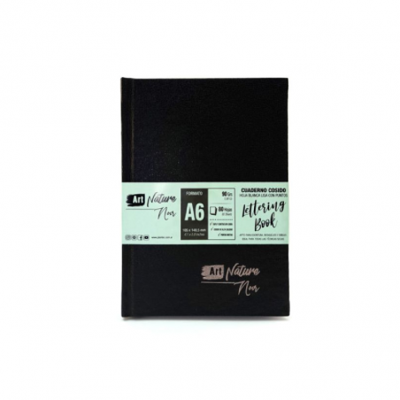 Cuaderno Art Nature Noir Lettering 80 Hjs 90 Grs A6