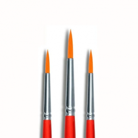 Pincel Redondo De Fibra Sintética Dorada Toray Serie 8200