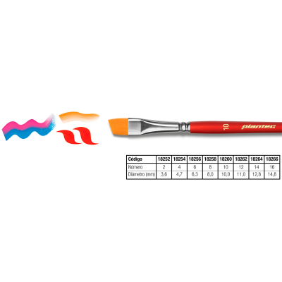 Pincel Biselado Toray Dorado Serie 8250 N° 2 - Imagen 2