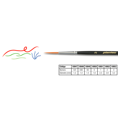 Pincel Liner Dorado Serie 18950 N° 00000 - Imagen 2