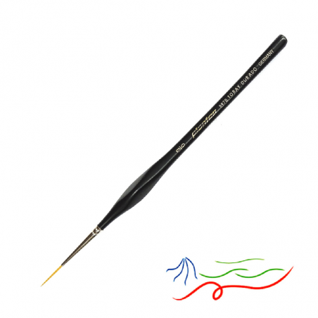 Pincel Liner De Fibra Sintética Dorada Toray Mango Ergonométrico Triangular Serie 8970