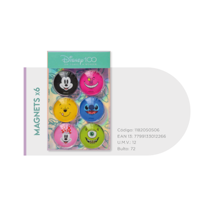 Magnets Disney 100 Años x 6 Unidades - Imagen 2