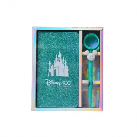 Set Cuaderno, Bolígrafo Y Regla Disney 100 Años