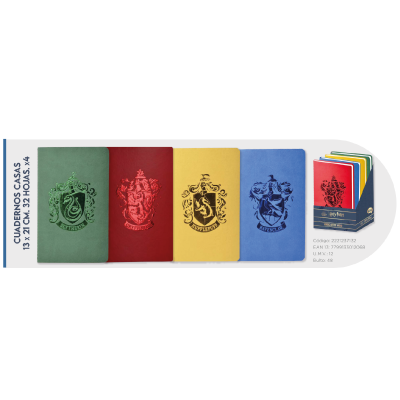 Cuadernos Casas Harry Potter 32 Hjs 13 X 21 Cm - Imagen 2