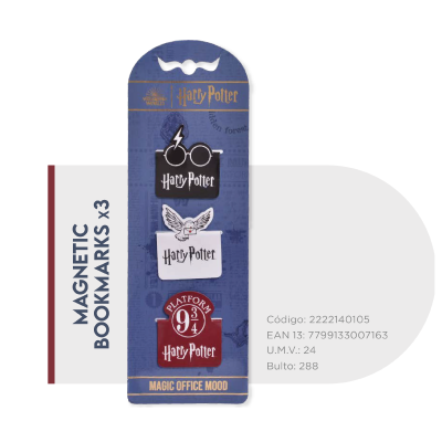 Magnetic Bookmarks Harry Potter X 4 Unidades - Imagen 2