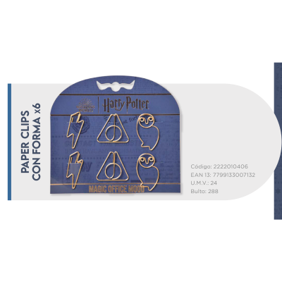 Paper Clips Con Forma Harry Potter X 6 Unidades - Imagen 2