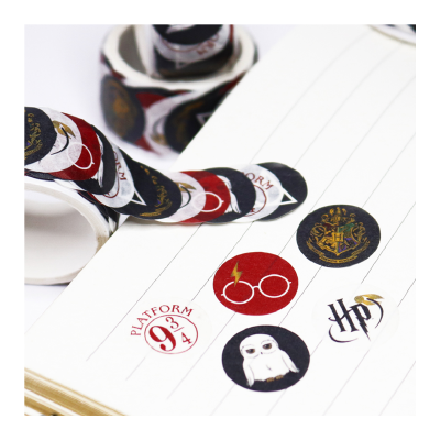 Cinta Washi Tape Stickers Redondos Harry Potter - Imagen 3
