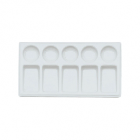 Paleta Mezcladora Plástica Rectangular 10 Cavidades 19 X 11,5 X 1,2 cm