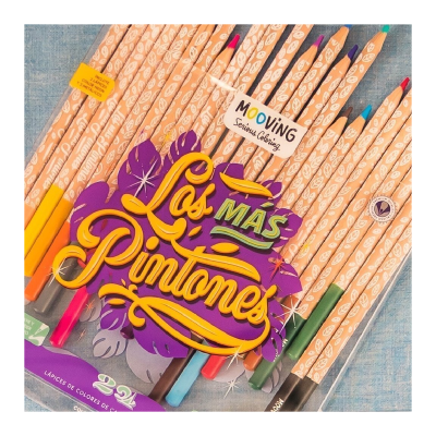 Lápices Los Mas Pintones X 24 Colores - Imagen 2