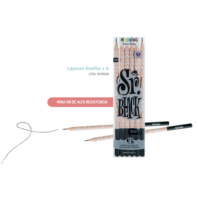 Lápices De Grafito X 6 Unidades - Imagen 2