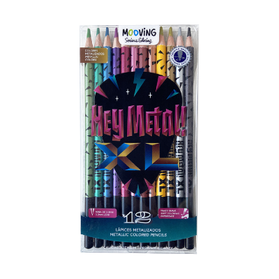 Lápices Metalizados Hey Metal X 12 Colores