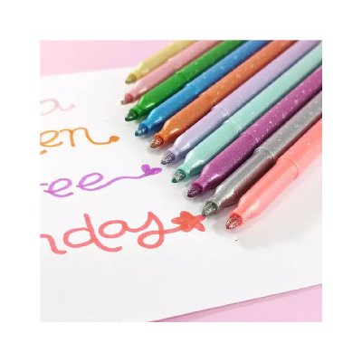 Marcador Glitter Pastel X 6 Colores - Imagen 3