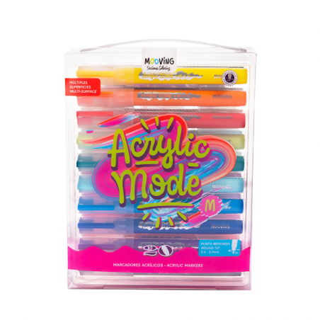 Marcador Acrílico Acrylic Mode (M) X 20 Colores