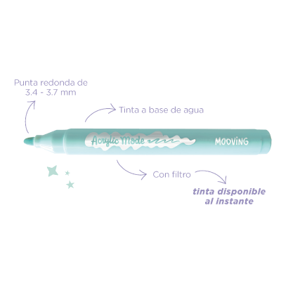 Marcador Acrílico Acrylic Mode (L) X 30 Colores - Imagen 2