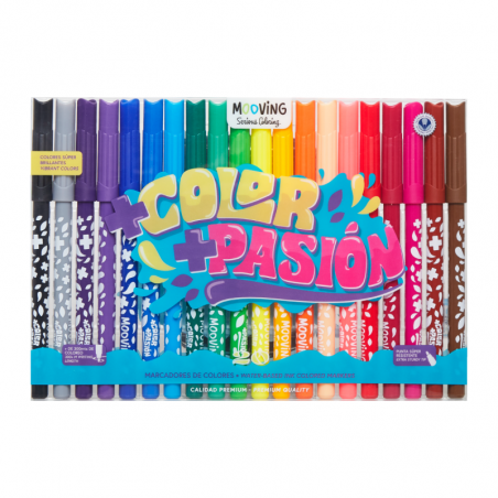 Marcador 100% Color 100% Pasión X 20 Colores