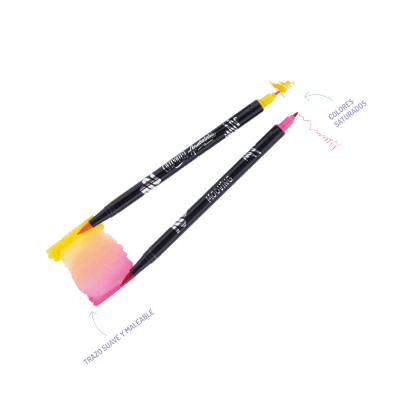 Marcador Chroma Doble Punta Acuarelable X 6  Colores - Imagen 2