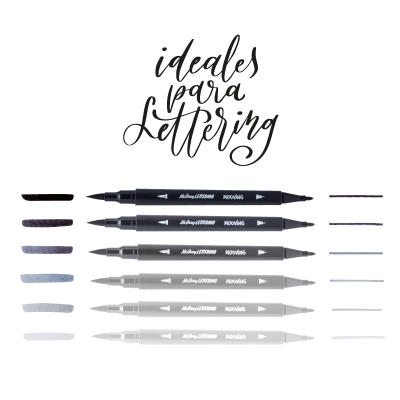 Marcador Mr. Gray Doble Punta Lettering X 6 Unidades - Imagen 2