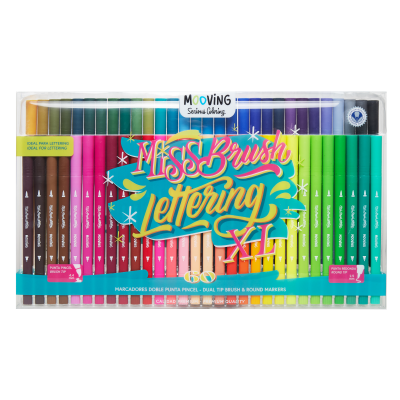 Marcador Miss Brush Doble Punta Pincel X 60 Colores