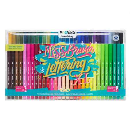 Marcador Miss Brush Doble Punta Pincel X 60 Colores