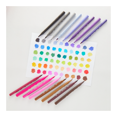 Marcador Miss Brush Doble Punta Pincel X 60 Colores - Imagen 2