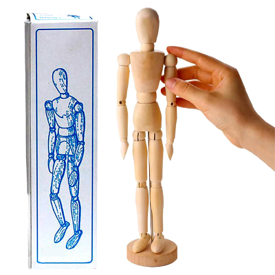 Muñeco De Madera Articulado 40 cm - Imagen 2