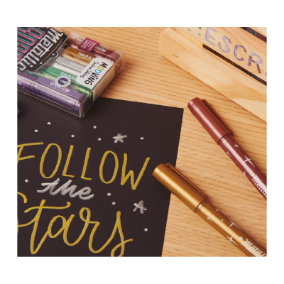 Marcador Metallic Boss X 5 Colores - Imagen 3