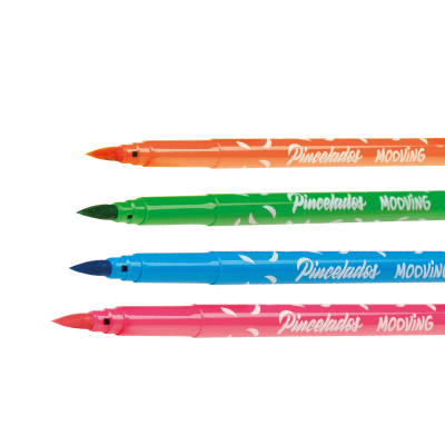 Marcador Pincelados Punta Pincel X 10 Colores - Imagen 2