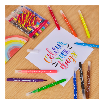 Marcador Pincelados Punta Pincel X 10 Colores - Imagen 3