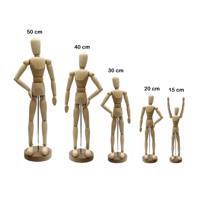 Muñeco De Madera Articulado 40 cm - Imagen 3