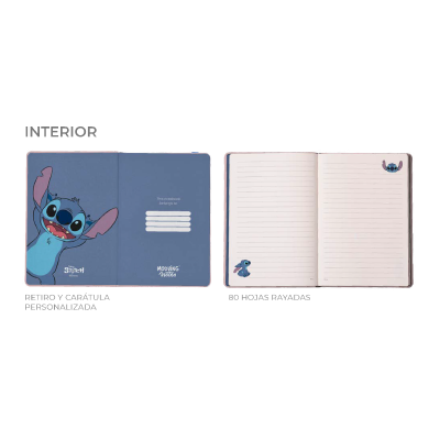 Mooving Notes Tapa Dura Stich 96 Hjs 90 Grs A5 - Imagen 2