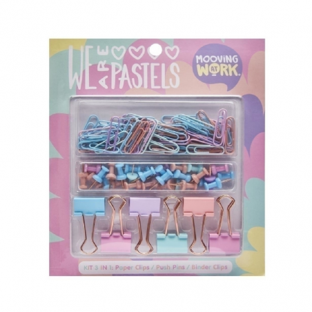 Office Set Pastel 3 En 1 X 126 Piezas
