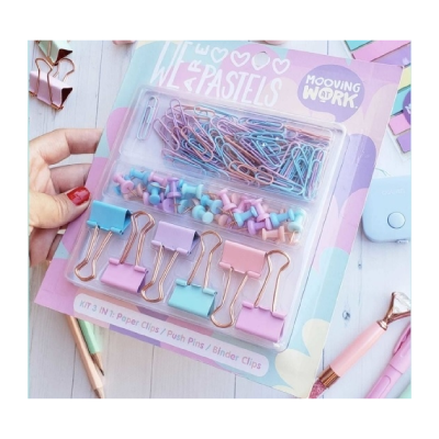 Office Set Pastel 3 En 1 X 126 Piezas - Imagen 2