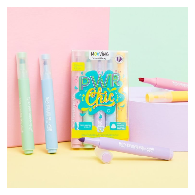 Resaltador PWR Chic X 5 Colores Pastel - Imagen 3