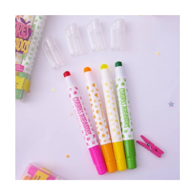 Resaltadores Colores Perfumados X 4 Colores - Imagen 3