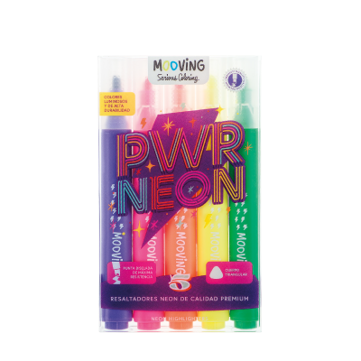 Resaltador PWR Neón X 5 Colores