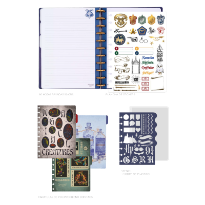 Cuaderno Inteligente A Discos Harry Potter 80 Hjs 90 Grs Carta - Imagen 3