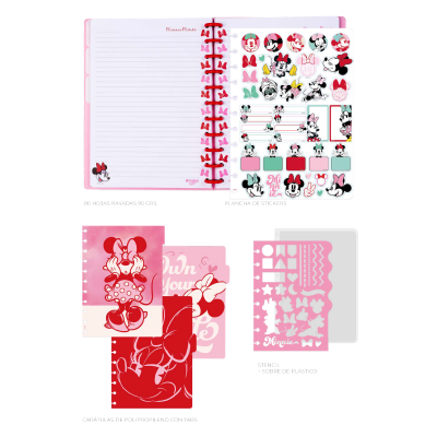 Cuaderno Inteligente A Discos Minnie Mouse 80 Hjs 90 Grs Carta - Imagen 3
