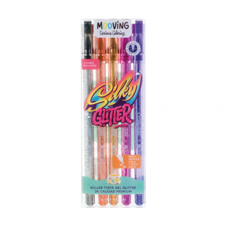 Roller Silky Glitter Tinta Gel X 5 Colores