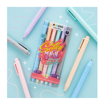 Roller Silky Magic Pastel Tinta Gel Retráctil X 6 Colores - Imagen 3