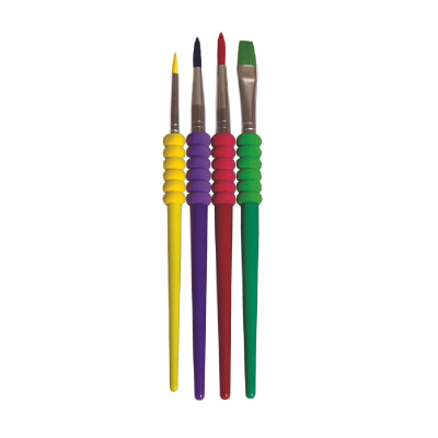 Blister Pinceles Con Grip De Colores X 4 Unidades - Imagen 2