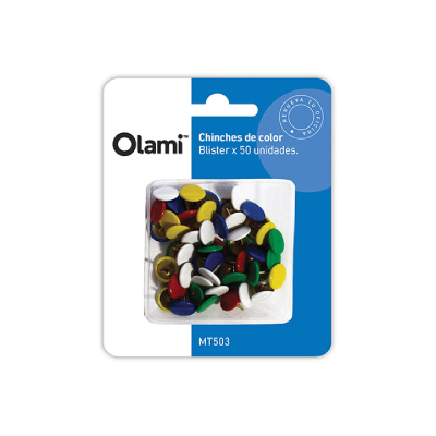 Blíster Chinches De Color X 50 Unidades