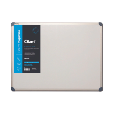 Pizarra Blanca Metálica De Aluminio 60 X 90 Cm