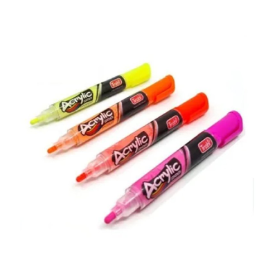 Marcador Acrylic Pop 2 - 4 Mm X 4 Colores Fluo - Imagen 2