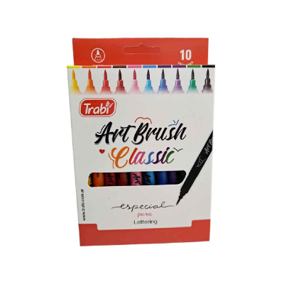 Marcador Punta Pincel Art Brush Classic X 10 Colores