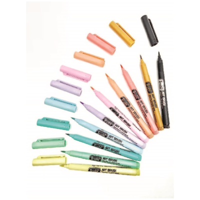 Marcador Punta Pincel Art Brush Pastel X 10 Colores - Imagen 2